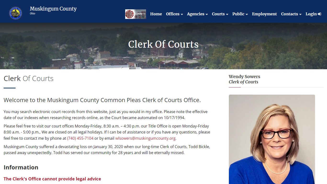 Muskingum County Clerk Of Courts - Common Pleas Court
